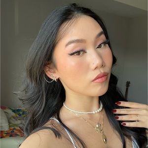 Fresh water asymmetrical pearls necklace